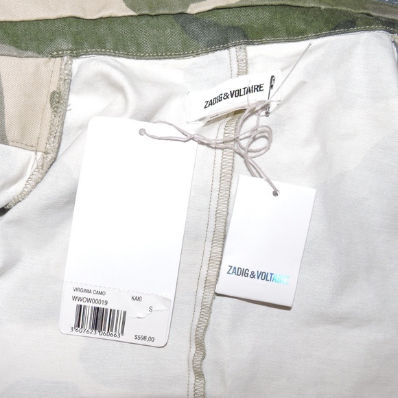 ZADIG & VOLTAIRE ⚜ WOMEN'S GREEN COTTON FASHION JACKET - Picture 5 of 5